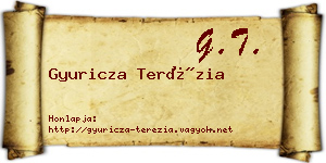 Gyuricza Terézia névjegykártya