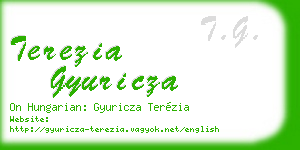 terezia gyuricza business card